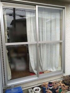 施工前のフロートガラス