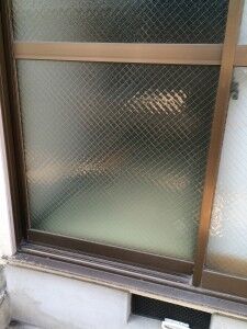 ガラス修理後