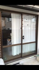 防犯ガラス施工前
