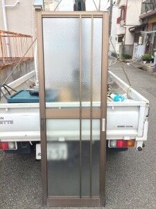 ガラス交換後の玄関引き戸