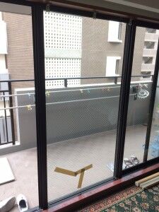 網入りガラス　交換前
