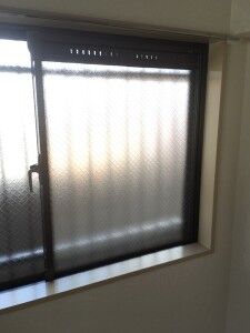 ワイヤー入りガラス　交換後